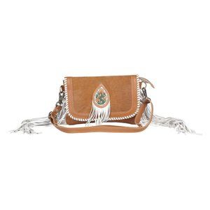 Tooled Leather and Hair-On Shoulder / Cross Body Bag with Desert Vibes!